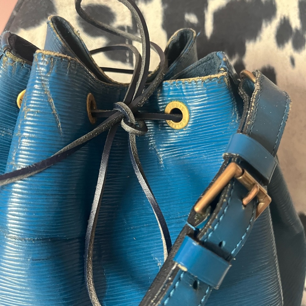 Used Condition- Louis Vuitton Blue Hobo Bag - Picture 2 of 16